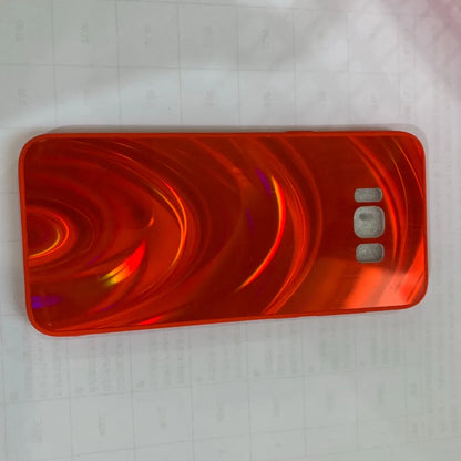Marble-pattern shockproof silicone phone case for Samsung Galaxy models shown in multiple colours.