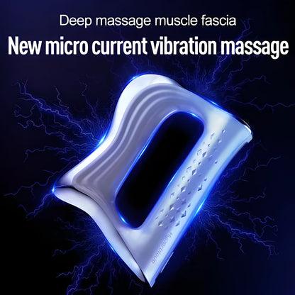 Natural resin rectangular muscle scraping massager held in hand