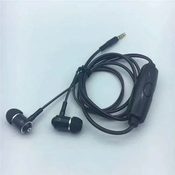Blue Magic Light LED earphones with aluminium alloy shells and glowing EL lights, connected to a 3.5mm plug