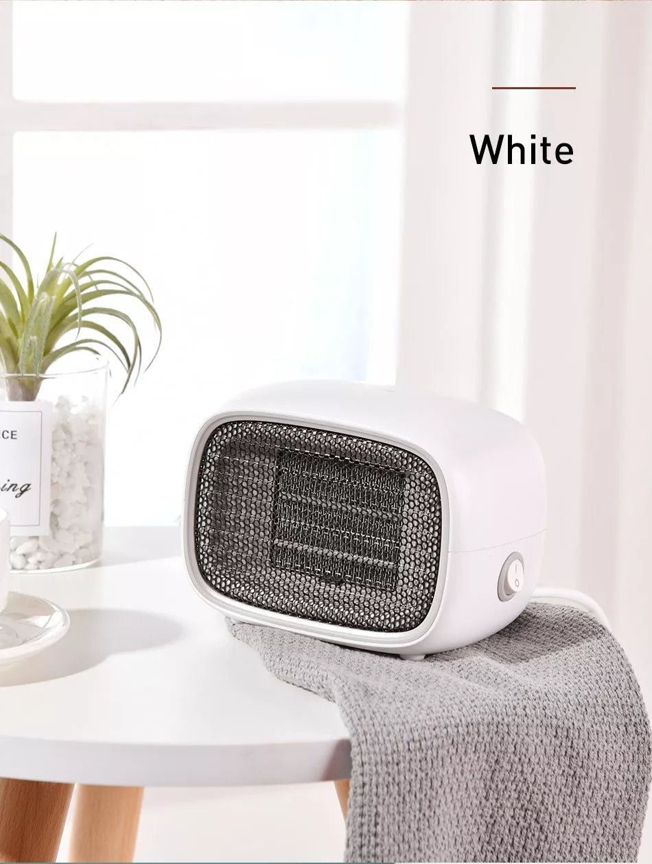 Mini Home Heater with PTC ceramic fast heating technology in green, white, or yellow