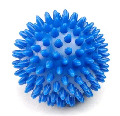 PVC acupressure massage ball with lengthened massage points for deep tissue relief