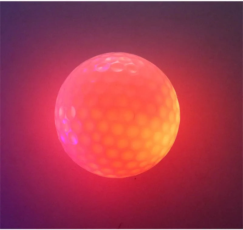 Glow Ball for night golf with strobe effect and color-changing features