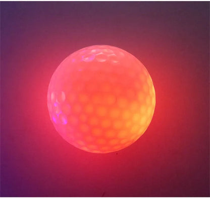 Glow Ball for night golf with strobe effect and color-changing features