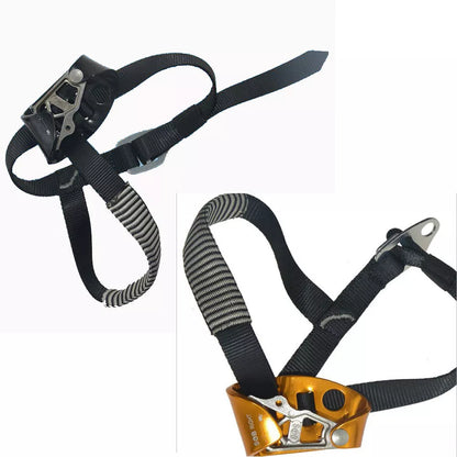 Left foot type ascender QSAJ03L for mountaineering and climbing, hot forged aluminum-magnesium alloy