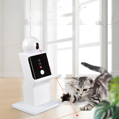 Pet robot with moving smart toys for cats, ABS plastic construction, 6-8 hour operation