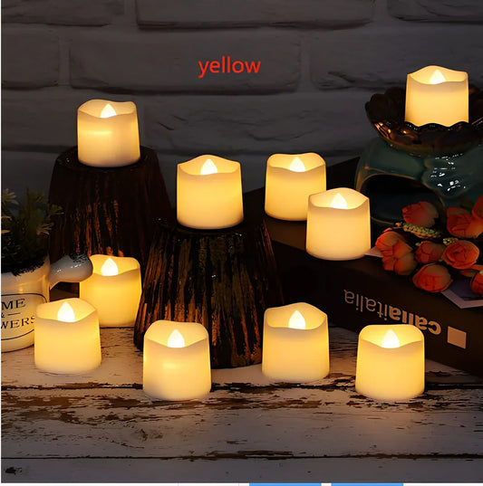 LED flameless candle with melting edge design and automatic timer, measuring 3.6cm diameter