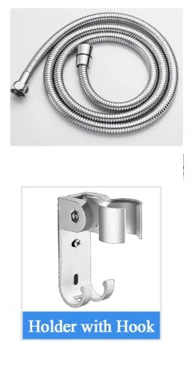 Household Negative Ion Pressurized Shower Head with adjustable modes and water-saving feature
