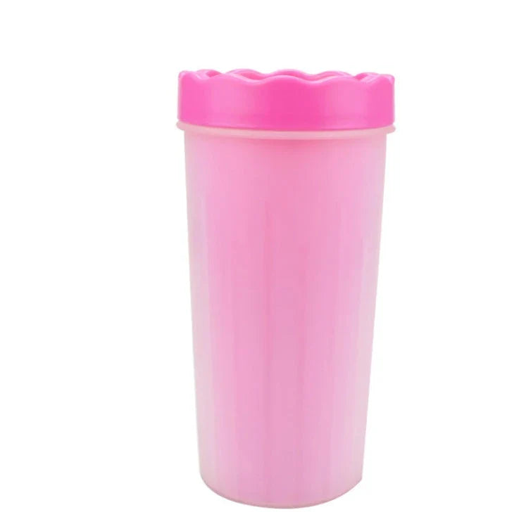 Premium silicone dog paw cleaning cup with soft bristles for gentle, effective paw washing
