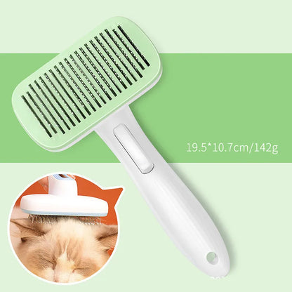 Automatic pet hair removal comb for dogs and cats with one-click needle technology