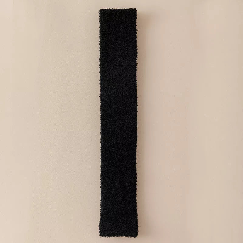 Winter warm plush socks for women with dual-purpose heel and knee protection