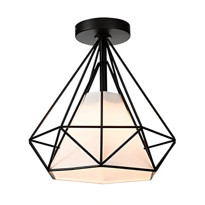 Adjustable ceiling lamp with black finish and extended line against white ceiling