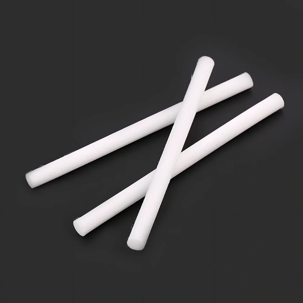Pack of 7.5x125mm acetate fibre cotton swabs for humidifier wicks, trimmable length for stable fog output