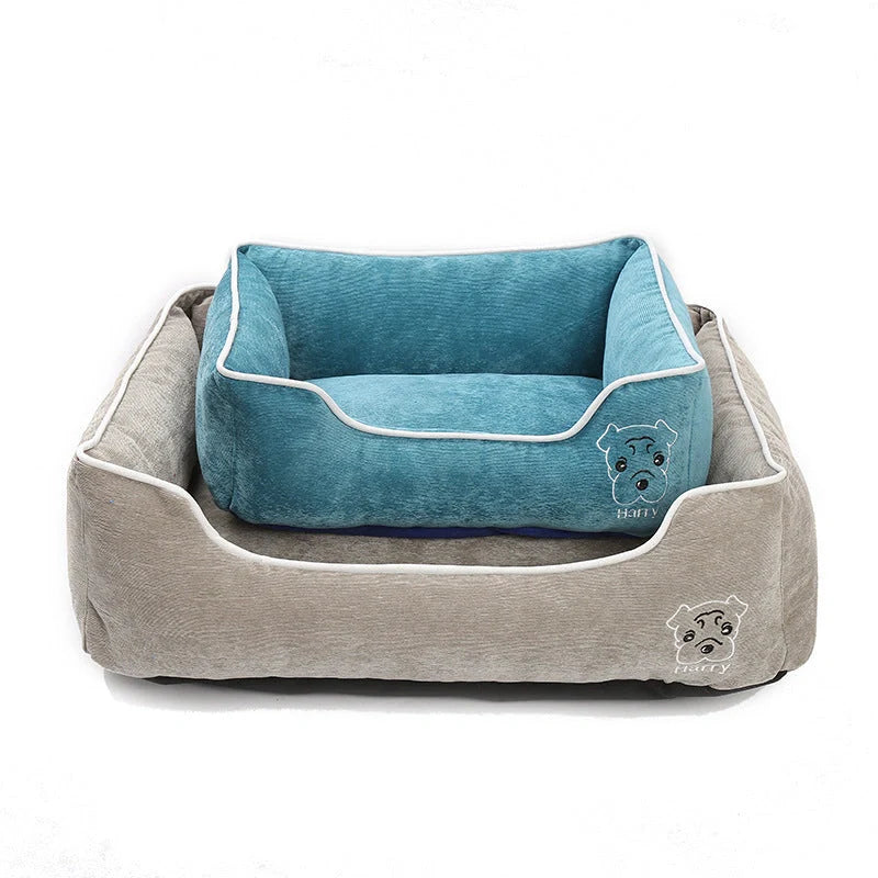 Bite resistant corduroy pet kennel in various colors and sizes