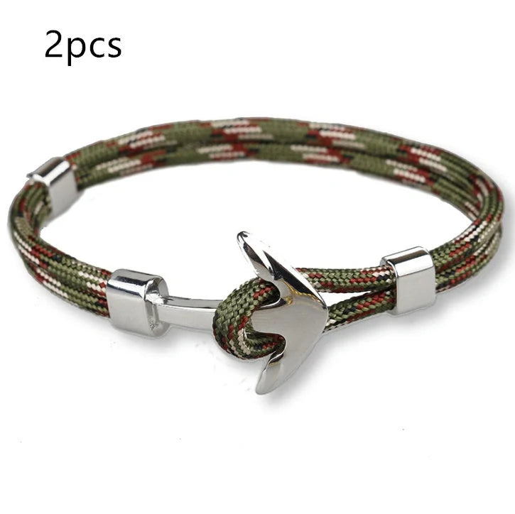 Unisex Pirate Anchor Bracelet with detailed nautical design, perfect for sea lovers and fashion enthusiasts.