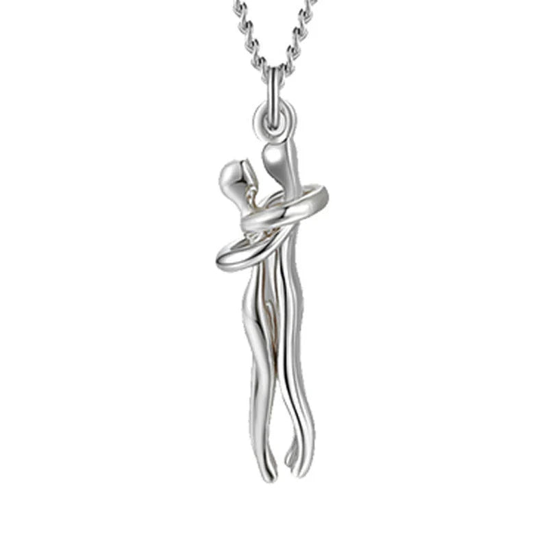 Stylish unisex love necklace with brass pendant in various color options, including rose gold, white black, black gold, and more.