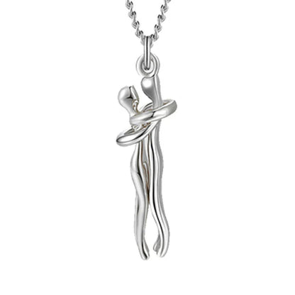 Stylish unisex love necklace with brass pendant in various color options, including rose gold, white black, black gold, and more.