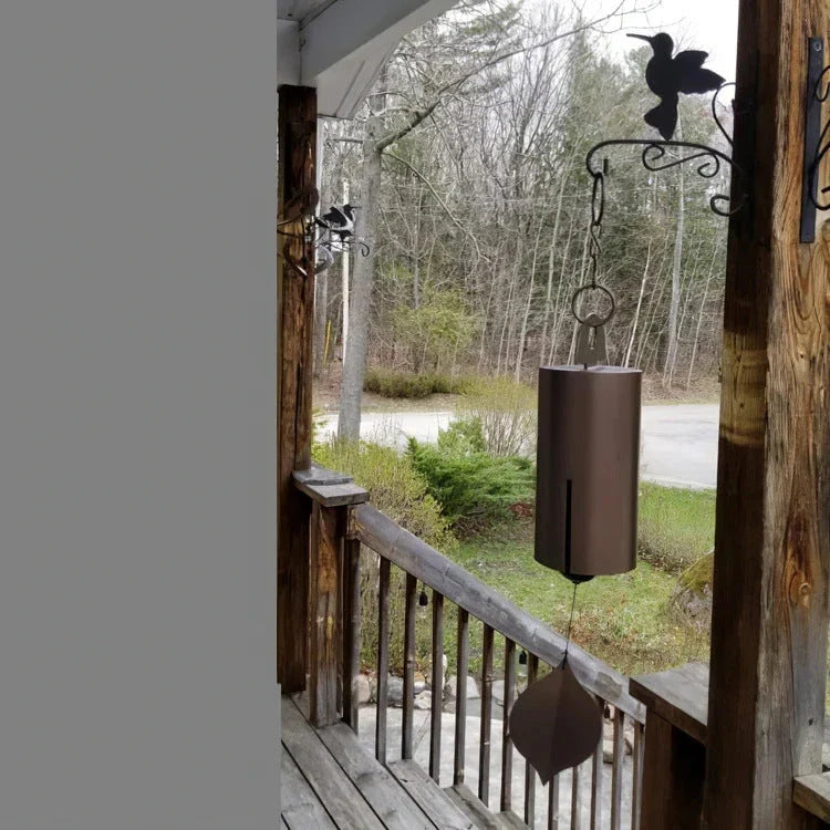 Melodious Metal Wind Chimes in various sizes and colors, featuring a sleek and minimalist design for elegant garden decor