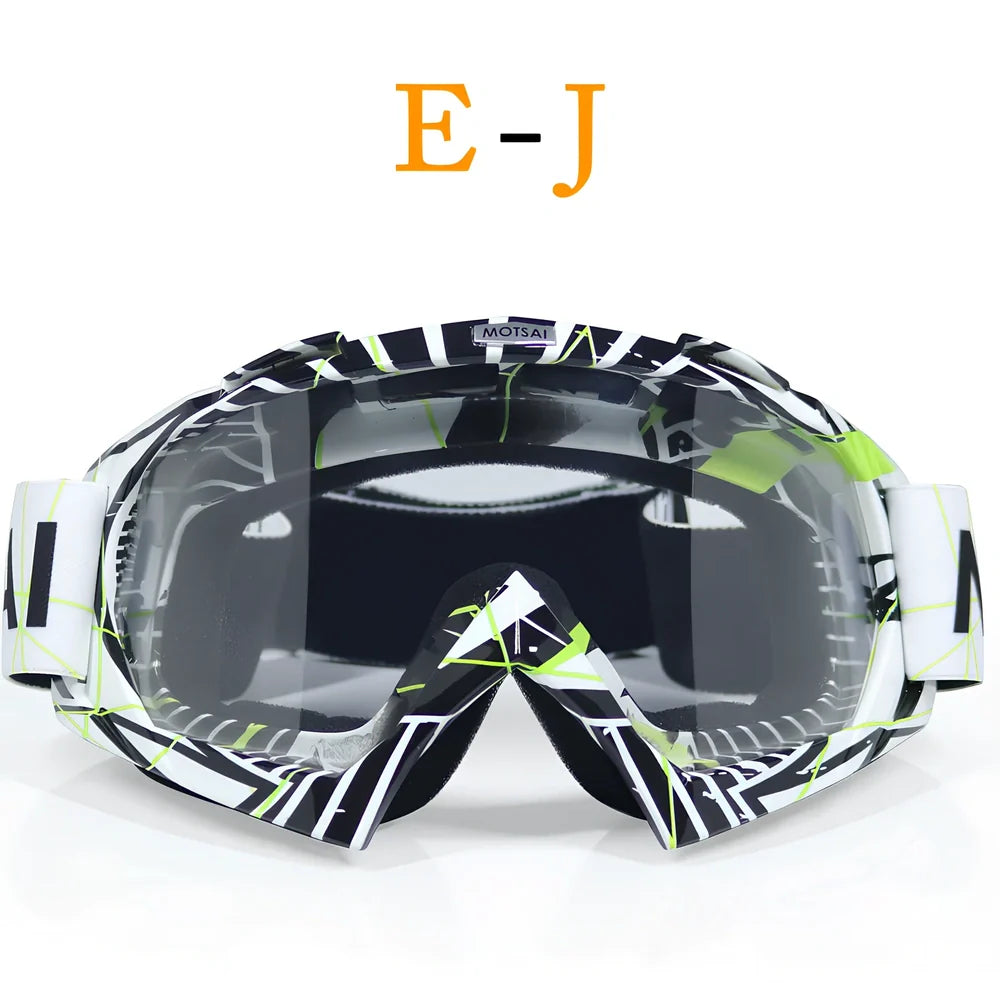 Interchangeable lens riding goggles with ABS frame and multiple colour options for off-road cycling