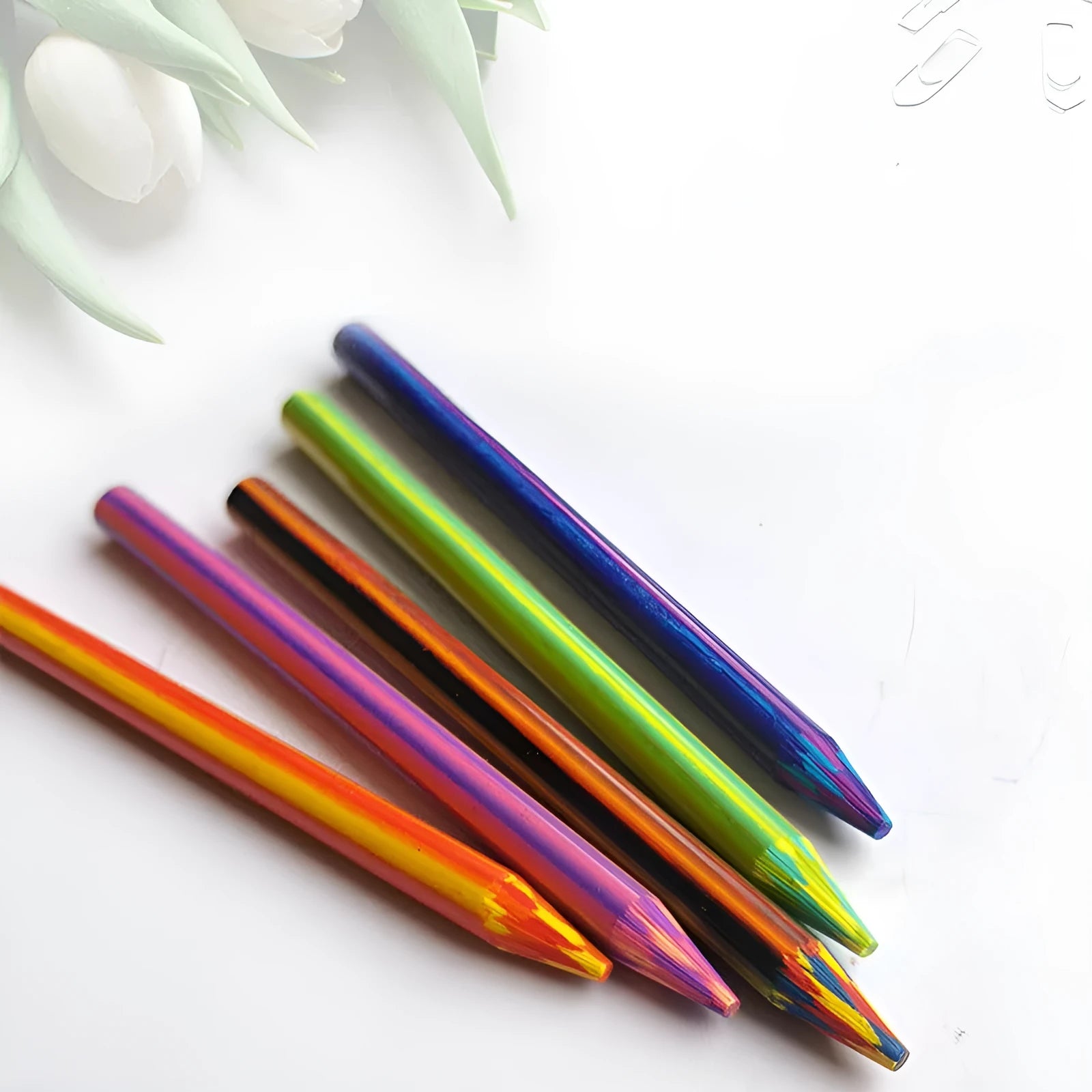 Magic rainbow multicolour pencil lead for 5.6mm activity pens, 90mm length with rainbow core