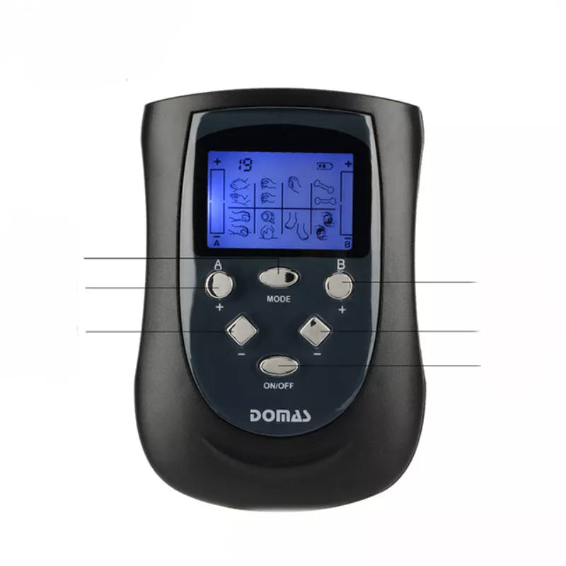 Black electronic weight loss and abdomen massager with battery power