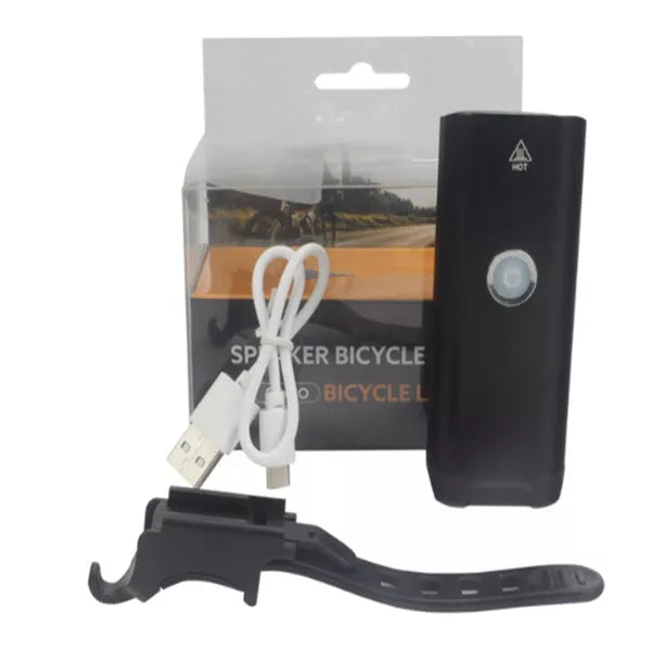 Black bicycle light with over-discharge protection for night cycling safety