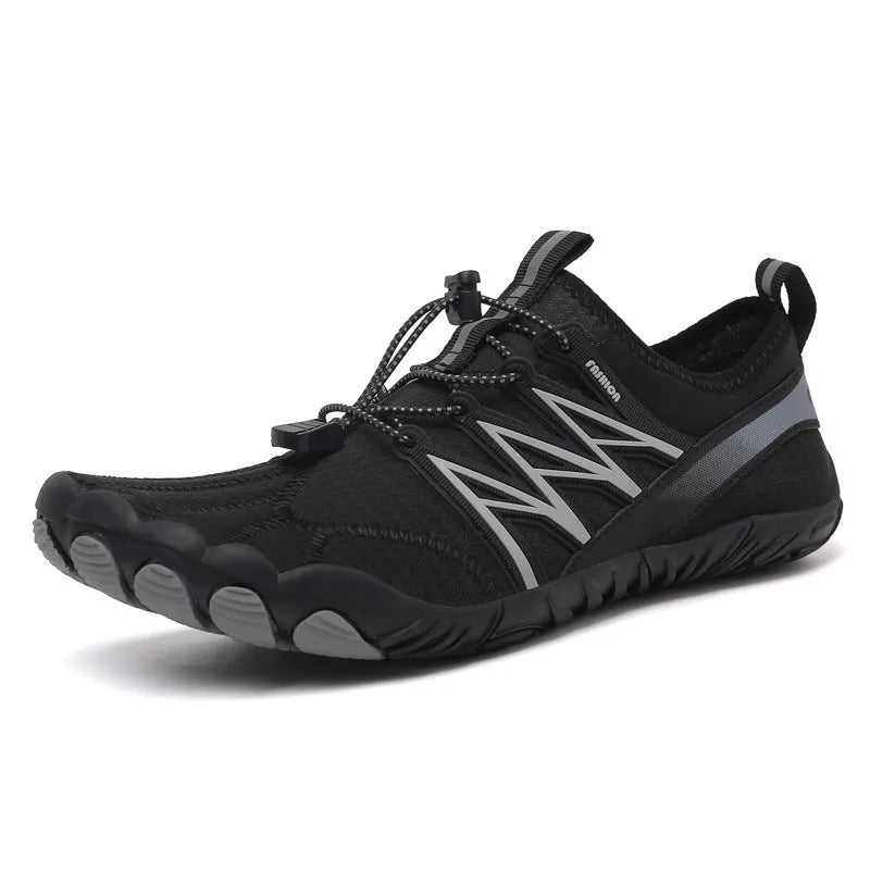 Indoor fitness training shoes with non-slip rubber soles and mesh lining in multiple colour options