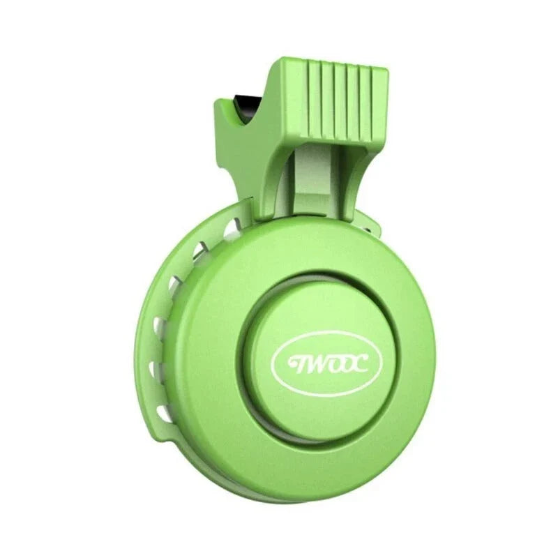 Compact bicycle horn with built-in Bluetooth speaker, available in multiple color options