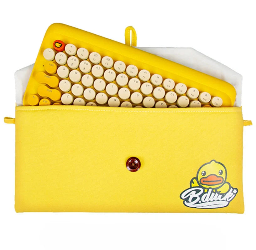 Little Yellow Duck Bluetooth Mouse Keyboard set in bright yellow with compact design
