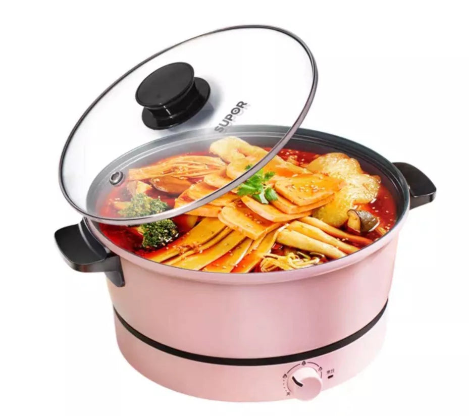 Split Type Multifunctional Electric Heating Pot with aluminum alloy body and 2.5L capacity