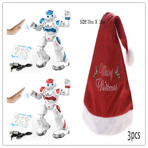 A remote-controlled robot toy with music and dance features, designed for children's entertainment and engagement.
