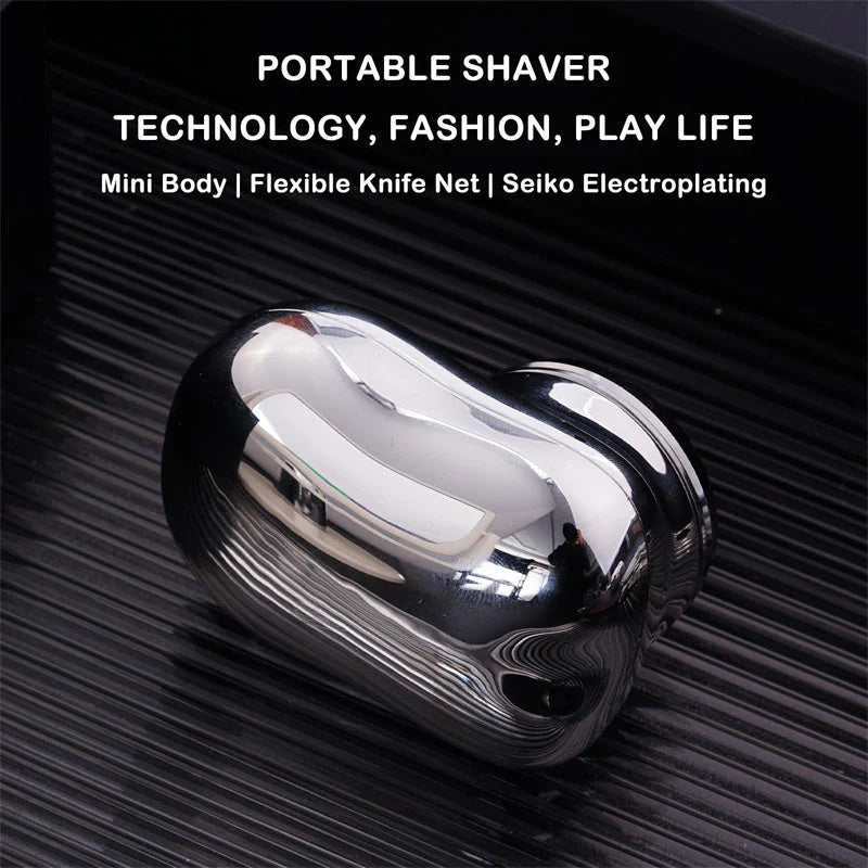 Cordless Compact Electric Shaver for Men - USB Rechargeable Portable Face Trimmer
