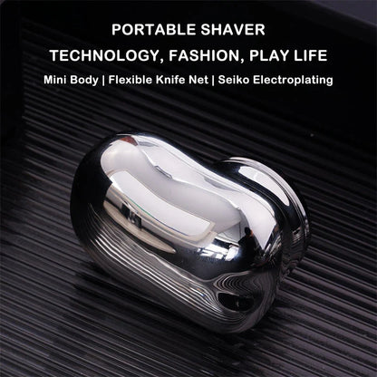Cordless Compact Electric Shaver for Men - USB Rechargeable Portable Face Trimmer