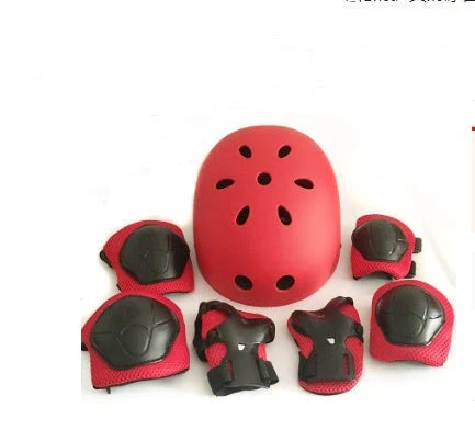 Bicycle helmet cover set with protective gear in multiple colors for extreme sports safety