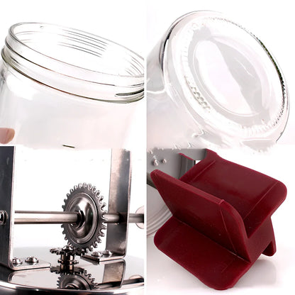 Food grade glass blender with high white glass container showing 1500ml and 1000ml capacity options