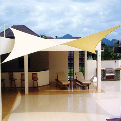 Outdoor shade cloth providing 98% UV protection in beige