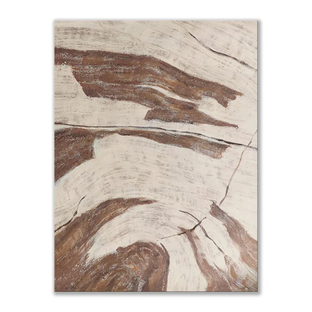 Handmade abstract oil painting on canvas in Morandi colours, rolled frameless wall art for living room or bedroom.