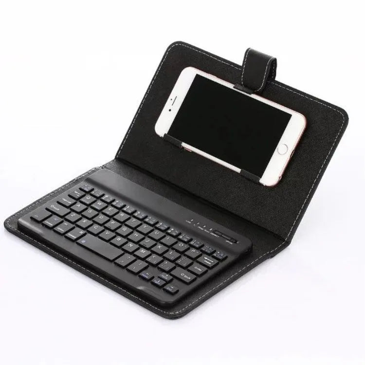 Wireless Bluetooth keyboard protective case showing 25mm slim profile with keyboard integrated
