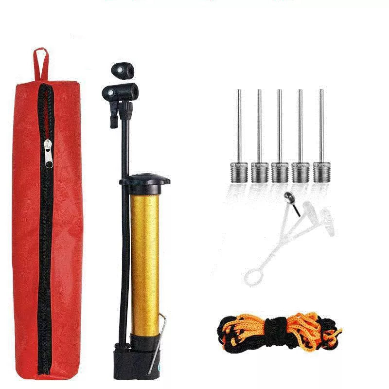 Basketball pump with multi-purpose air needles and accessories for sports equipment inflation
