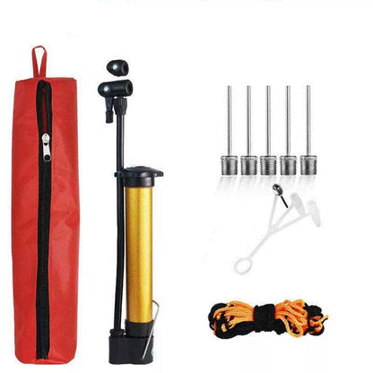 Basketball pump with multi-purpose air needles and accessories for sports equipment inflation