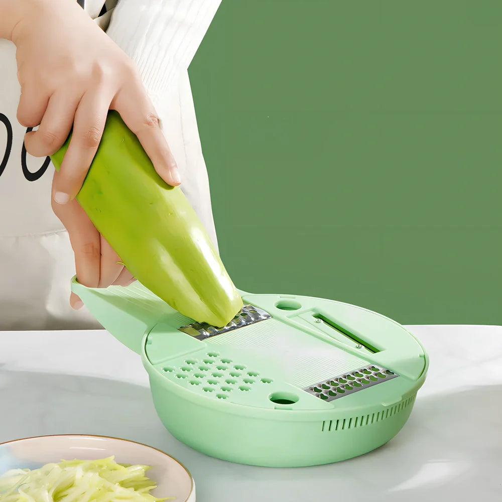 Multifunctional plastic vegetable cutter with 27.3cm length and modern minimalist design in B479-C colour