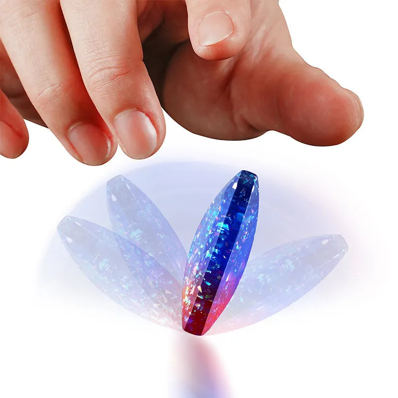 Resin rotating pocket flip toy, 4 x 4 x 1.3 cm quadrilateral desk toy in multiple colour options