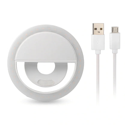 RK-12 mobile phone fill light with USB charging port and clip for photography lighting