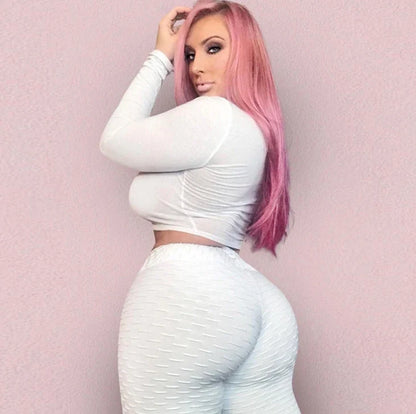 Curve-enhancing anti-cellulite seamless leggings in various colors and sizes