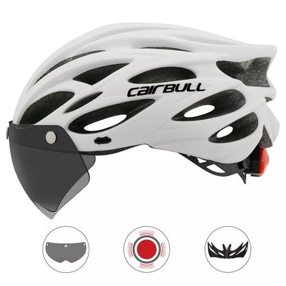 Bicycle helmet hard hat with 22 wind tunnels for enhanced airflow, available in multiple colors