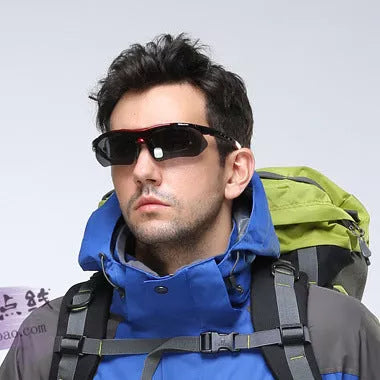 Polarized riding glasses for outdoor sports with windproof design and UV protection