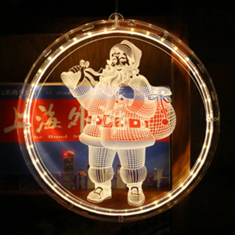170mm plastic LED Christmas disc light with E14 fitting and dimming control