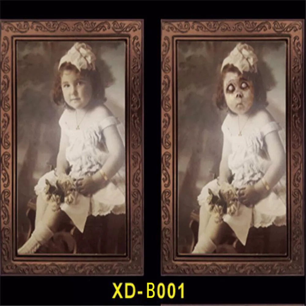 3D People Ghost Festival Changing Photo Frame with visual illusion effect for Halloween
