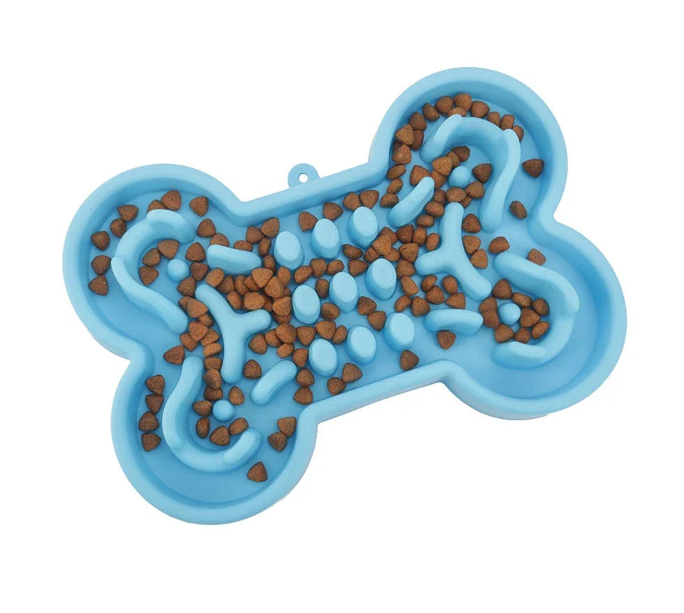 Slow-Eating Anti-Bloat Pet Bowl for Dogs - Innovative Maze Design, Durable Silicone Construction, and Variety of Vibrant Colors