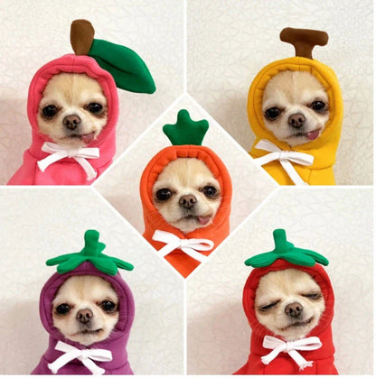 Two-legged hooded fleece dog outfits in various colors for autumn and winter wear