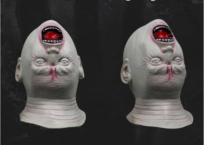 Premium, eco-friendly Inverted Demon Halloween Mask with adjustable headband and realistic design